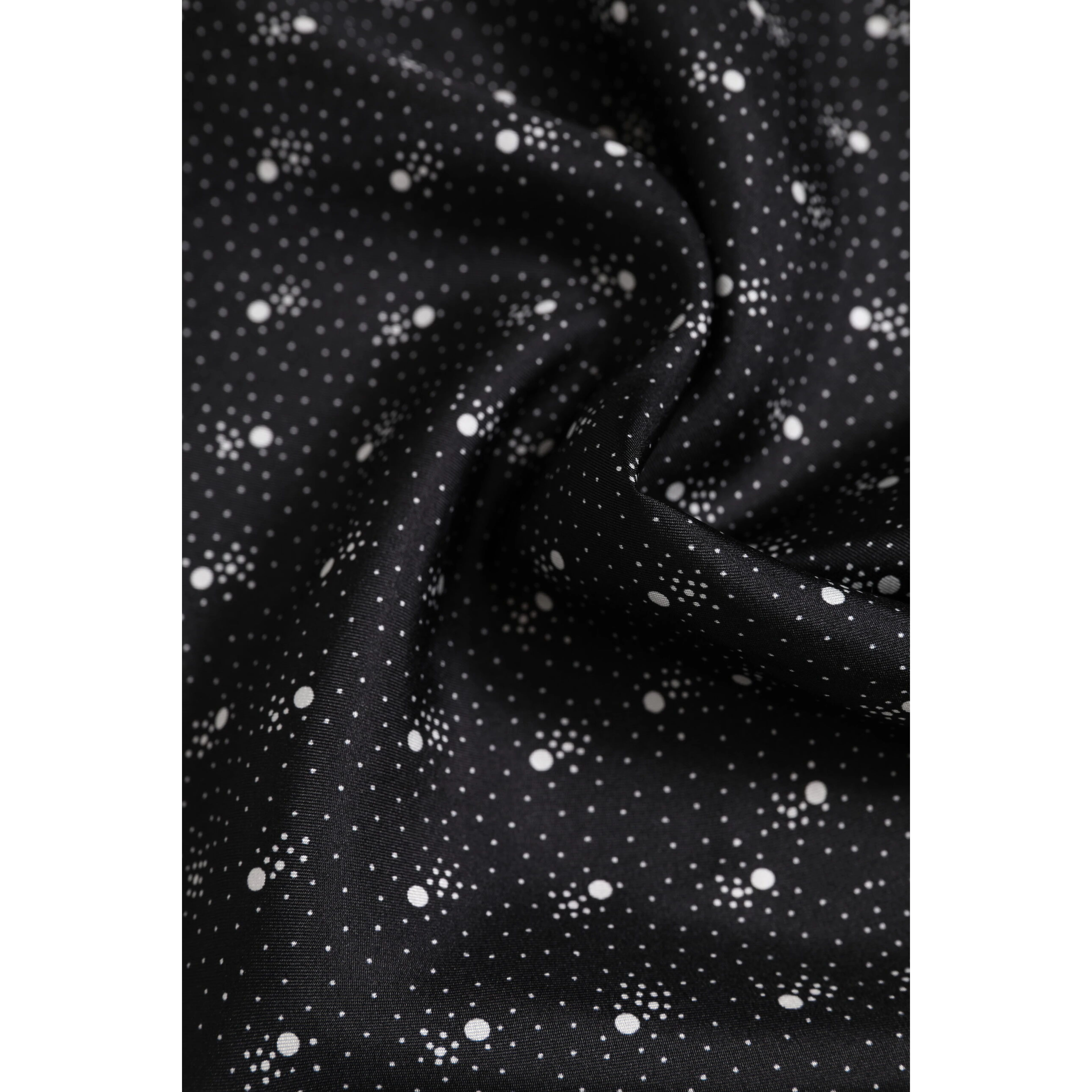 Black White Printed Square Men Foulard Scarf