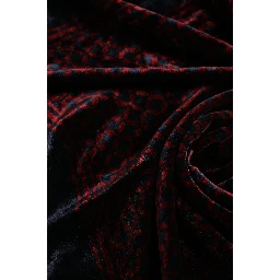 Black Red Viscose Square Men Foulard Scarf