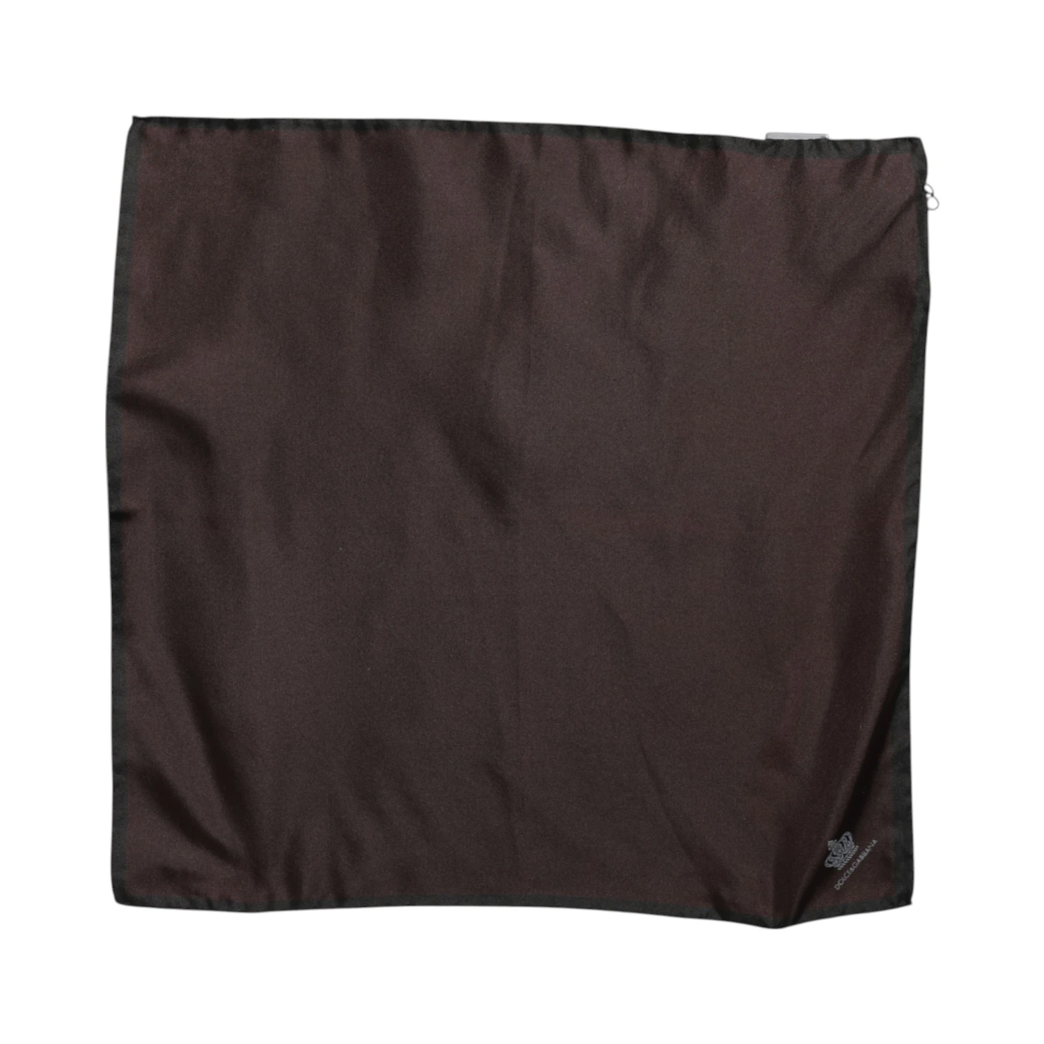 Brown DG Crown Silk Square Men Foulard Scarf