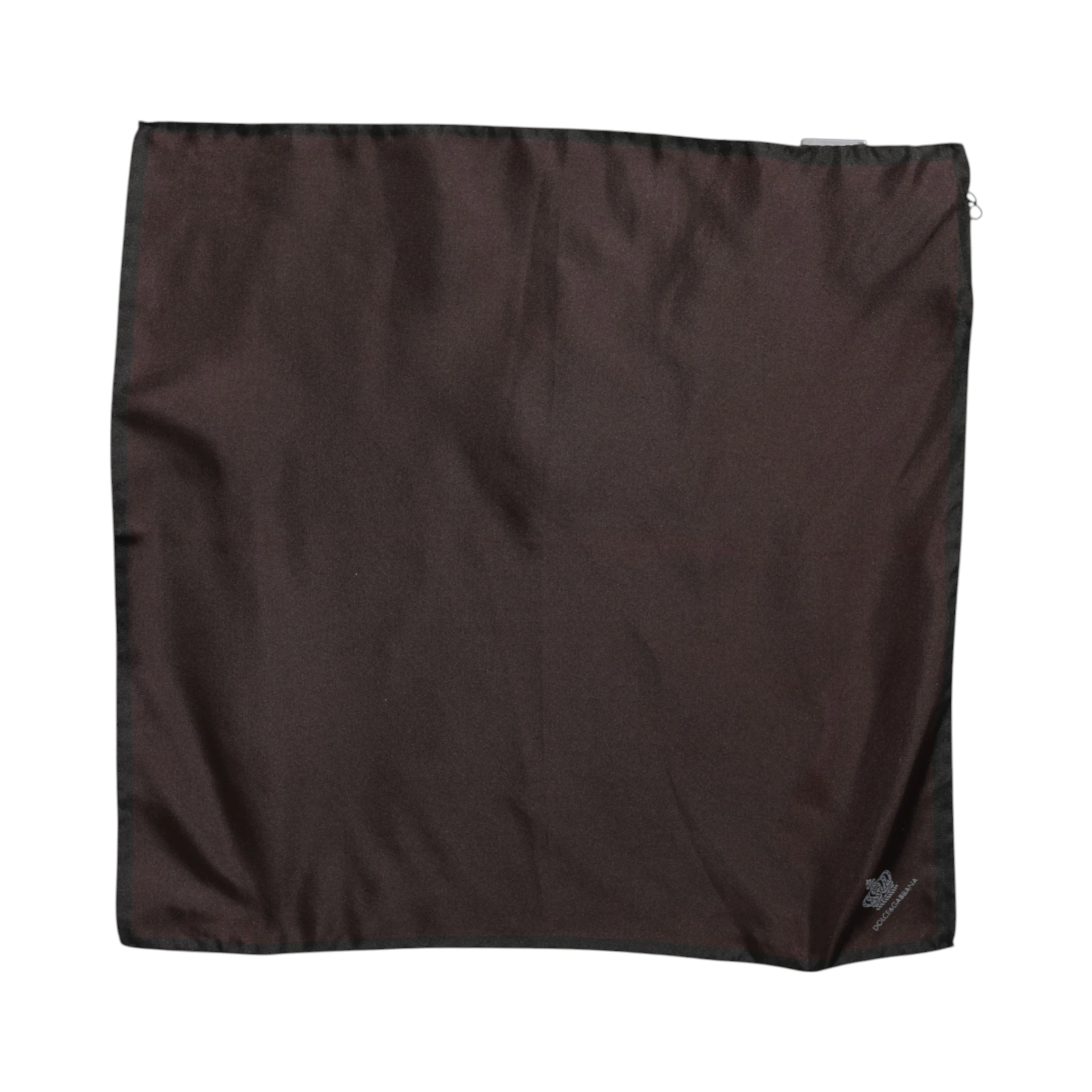 Brown DG Crown Silk Square Men Foulard Scarf