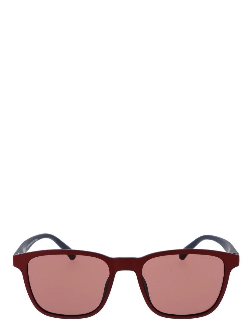 Red Stainless Steel Sunglasses