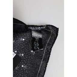 Black White Printed Square Men Foulard Scarf