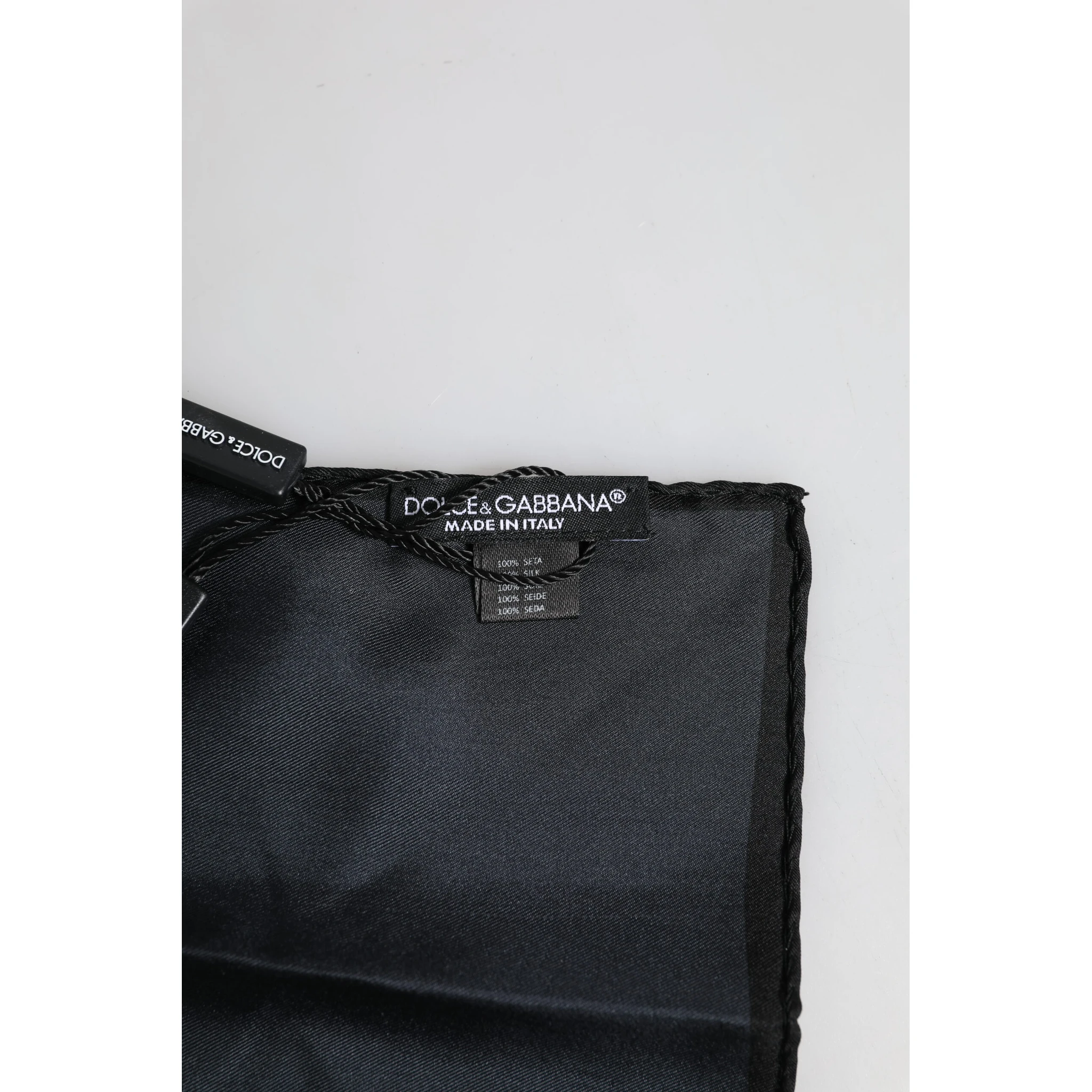 Blue DG Crown Silk Square Men Foulard Scarf