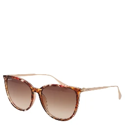 نظارات شمسية بلاستيكية بنية اللون