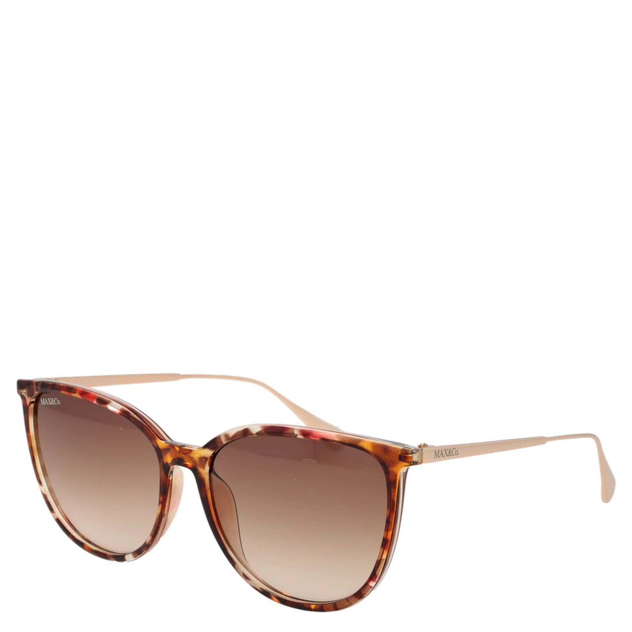 نظارات شمسية بلاستيكية بنية اللون