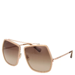 Beige Metal Sunglasses