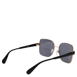 نظارات شمسية معدنية باللون الذهبي الوردي