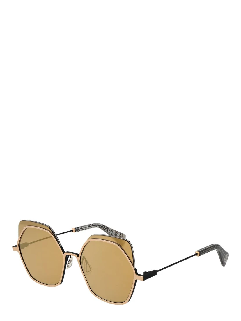 Gold Stainless Steel Sunglasses