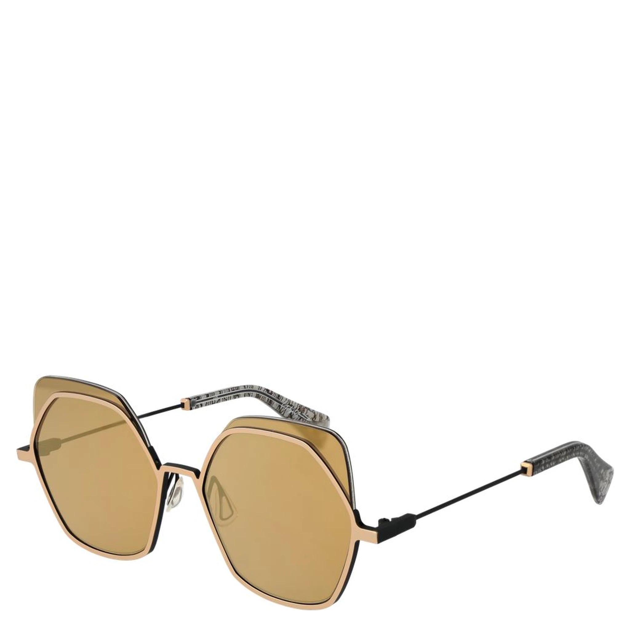 Gold Stainless Steel Sunglasses