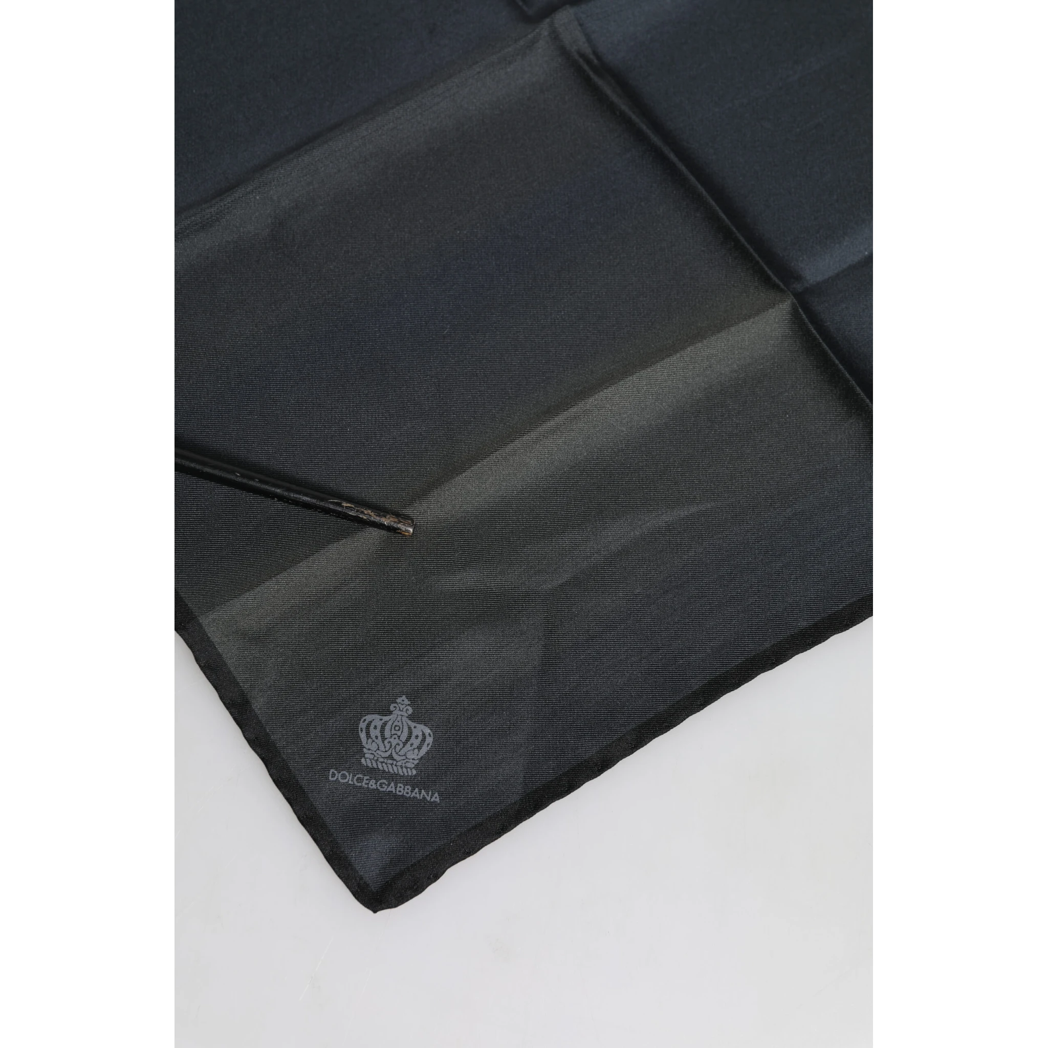 Blue DG Crown Silk Square Men Foulard Scarf