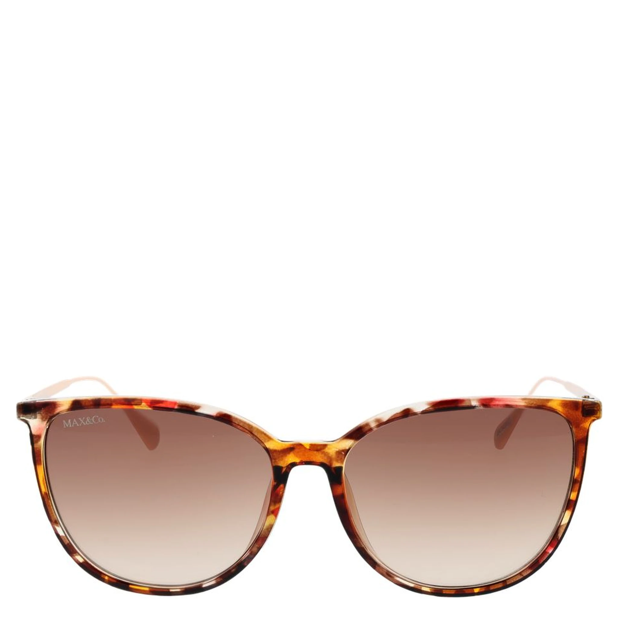 نظارات شمسية بلاستيكية بنية اللون