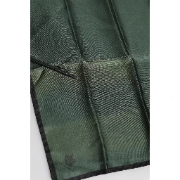 Green DG Crown Silk Square Men Foulard Scarf
