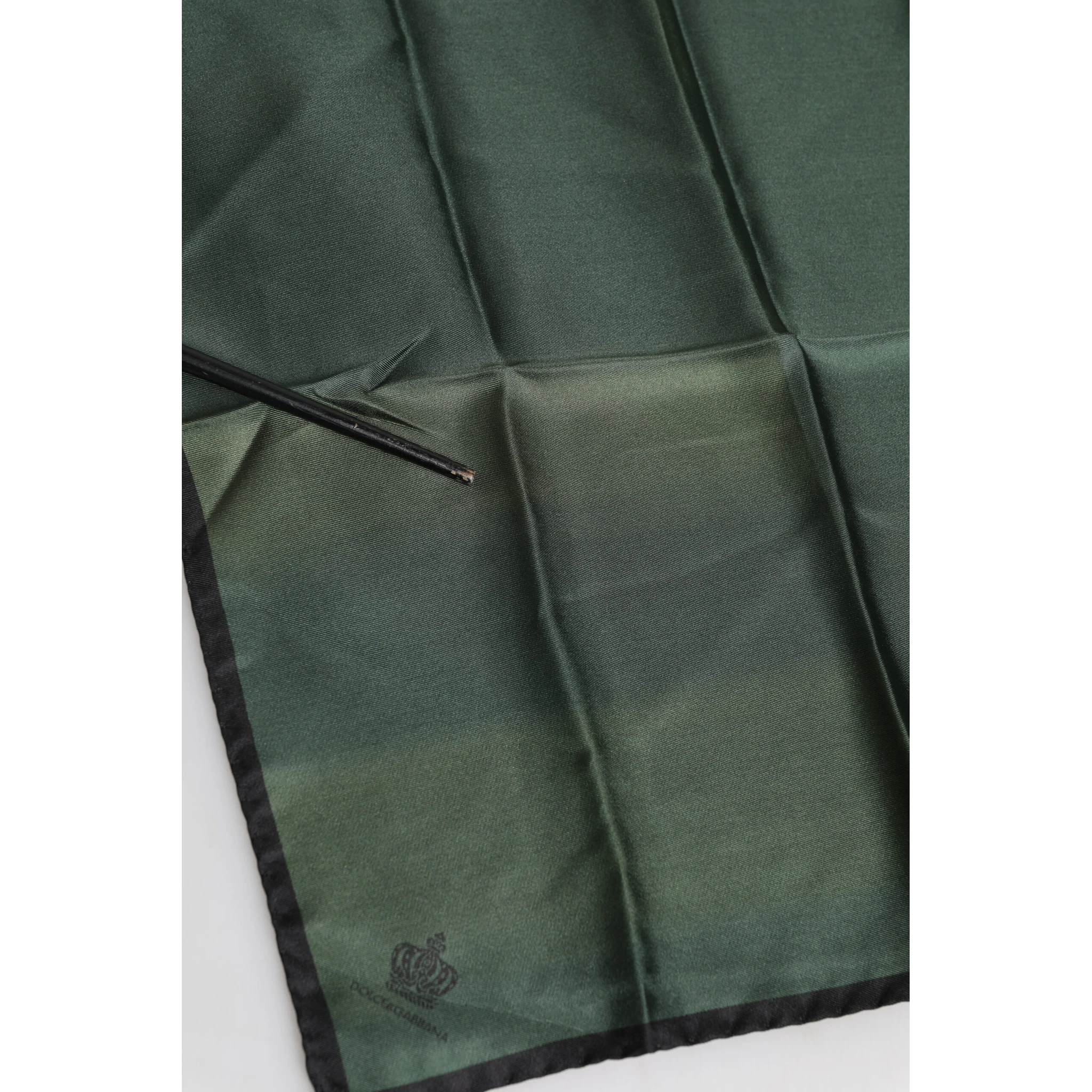 Green DG Crown Silk Square Men Foulard Scarf