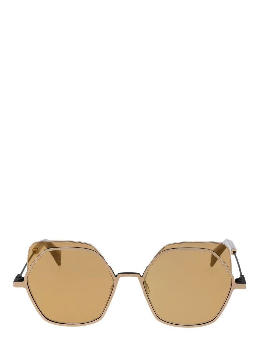 Gold Stainless Steel Sunglasses
