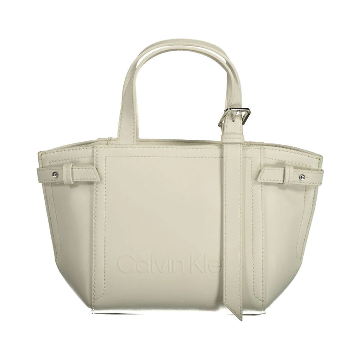 White Polyester Handbag