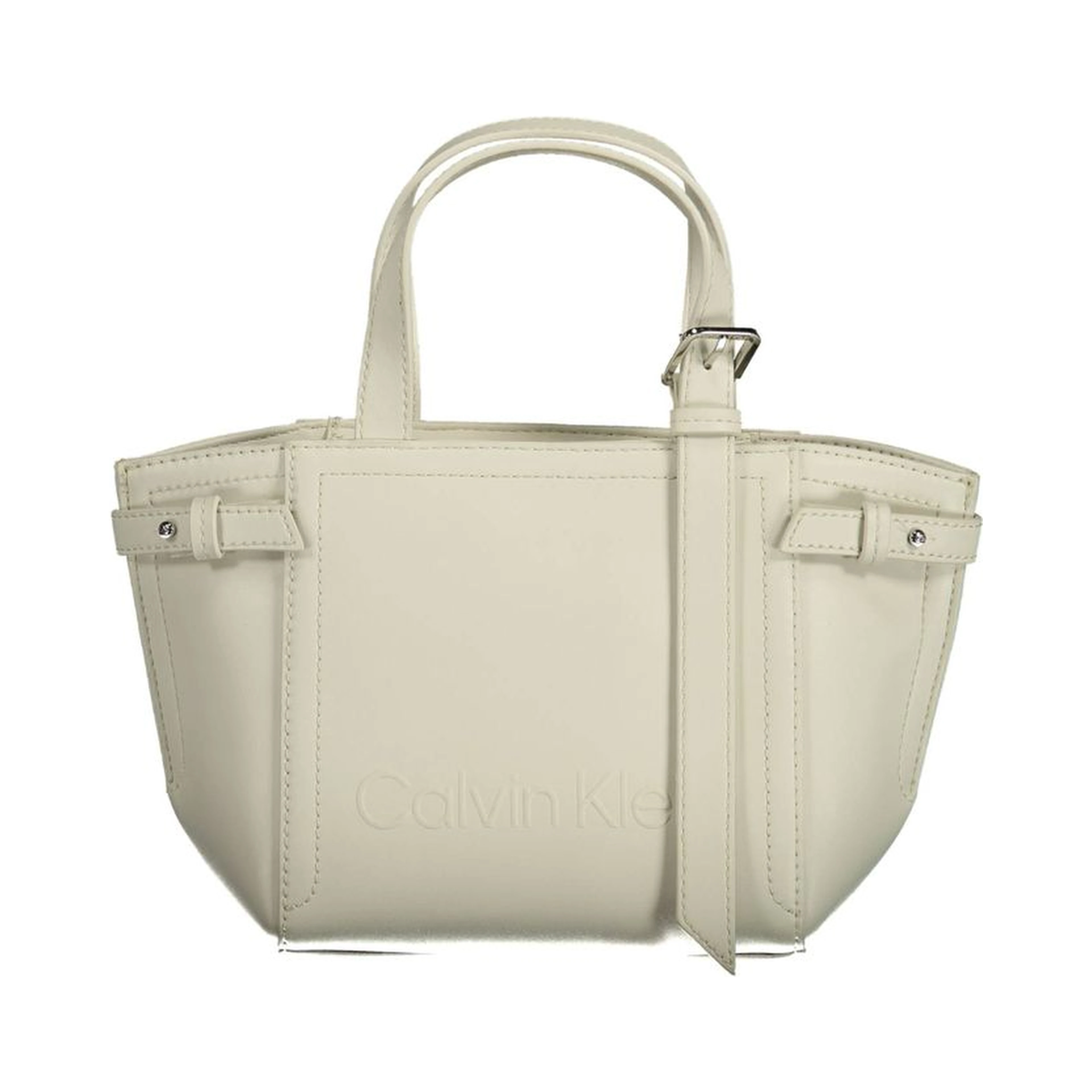 White Polyester Handbag