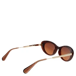 Brown Stainless Steel Sunglasses