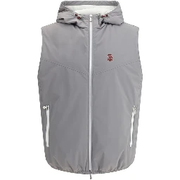 Gray Polyamide Sleveless Jacket