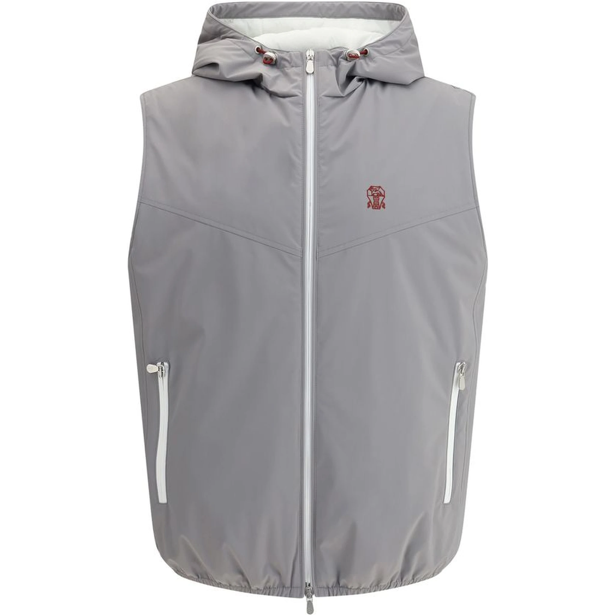 Gray Polyamide Sleveless Jacket