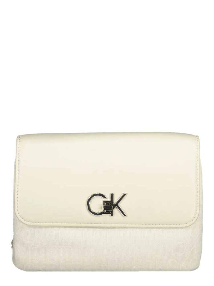 Beige Polyester Handbag