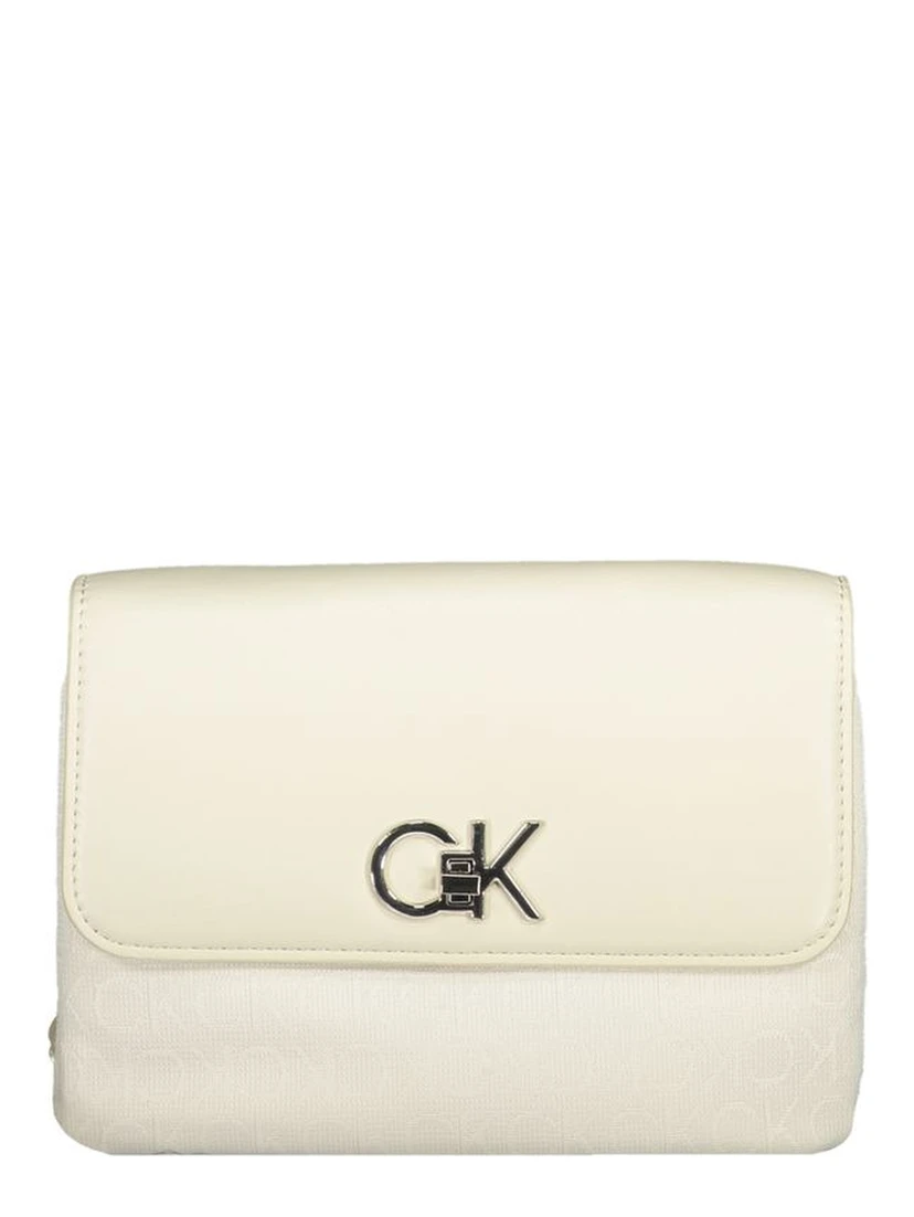 Beige Polyester Handbag