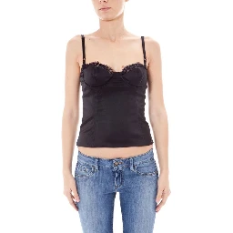 Black Polyamide Women Intimate Top