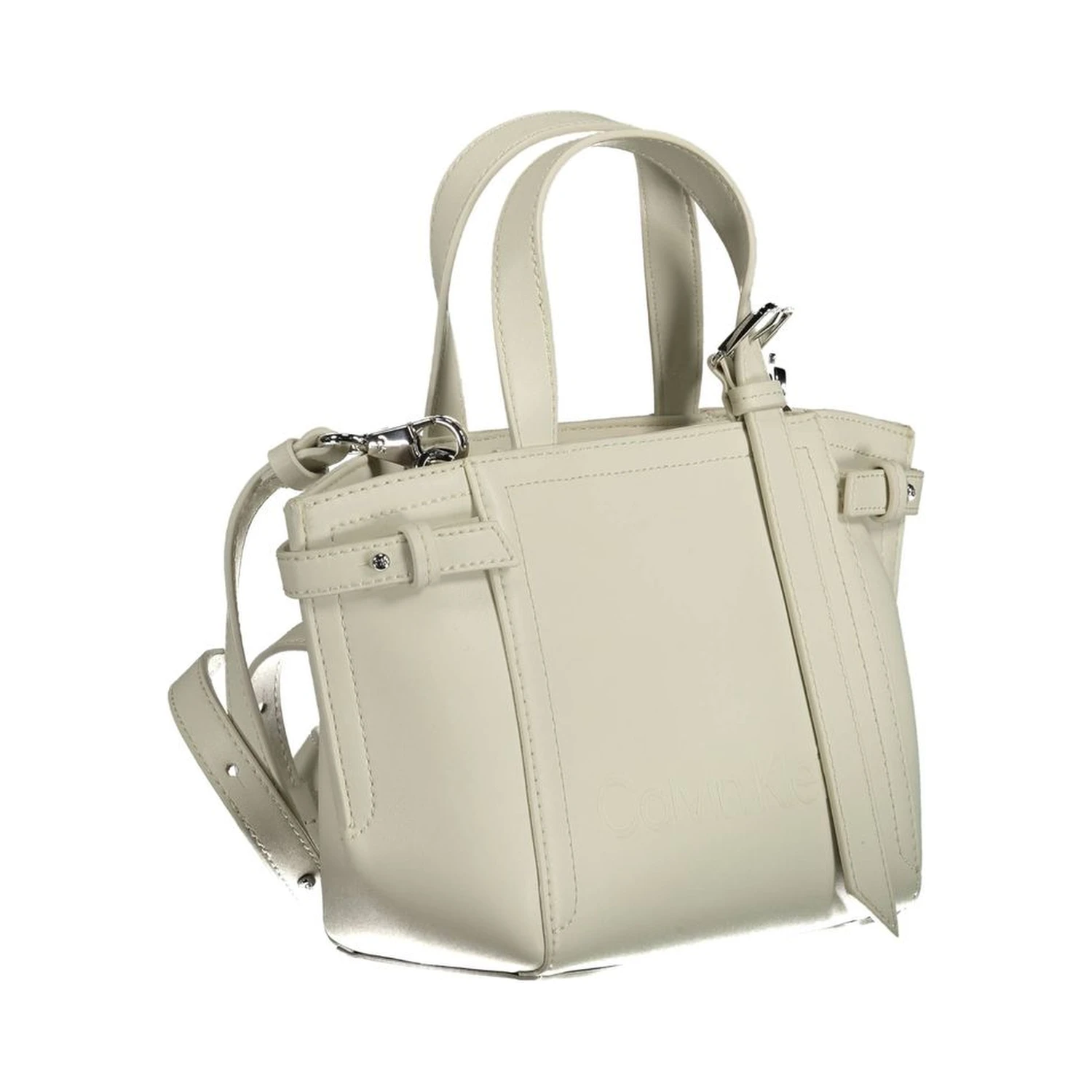 White Polyester Handbag