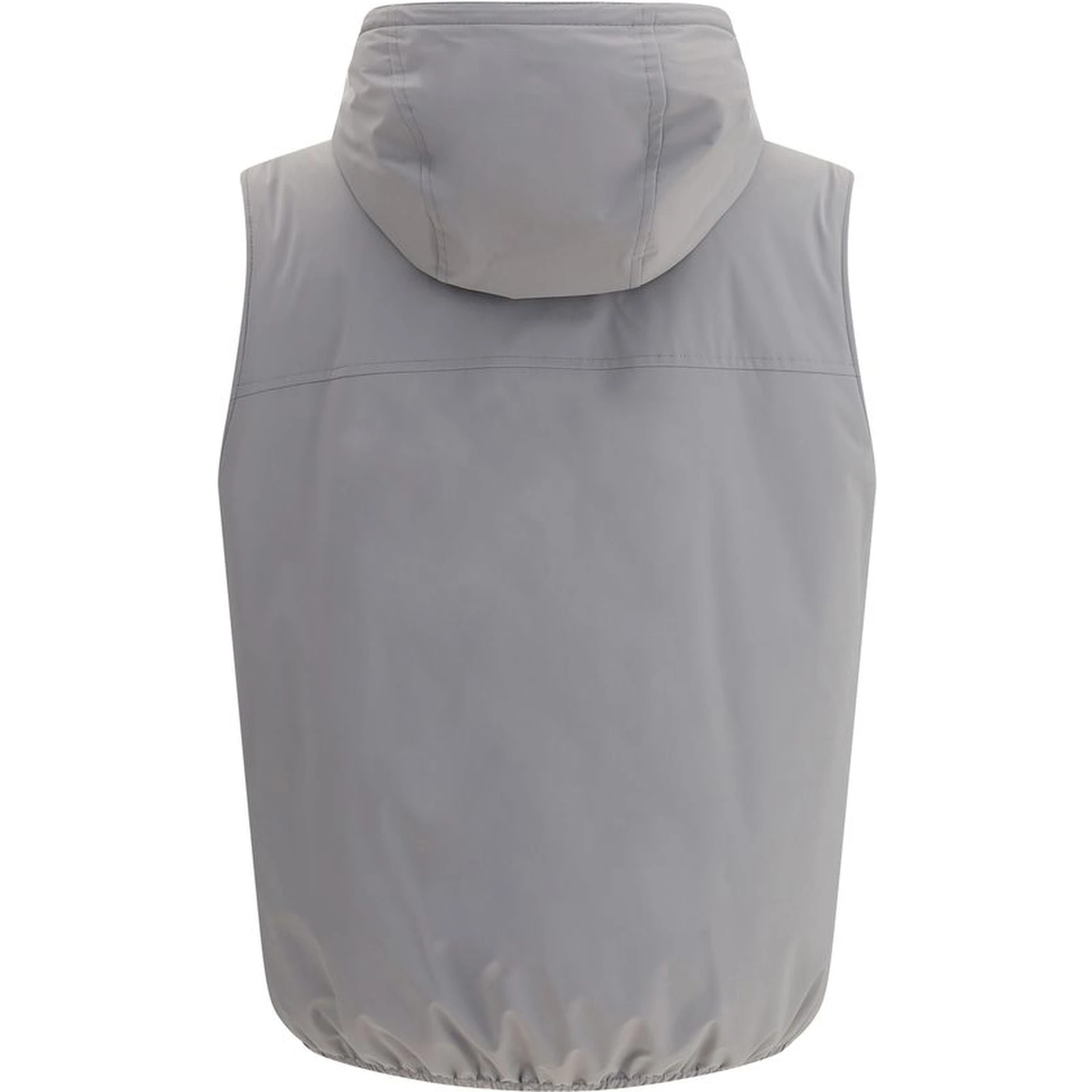 Gray Polyamide Sleveless Jacket