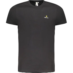 Black Cotton Men T-Shirt