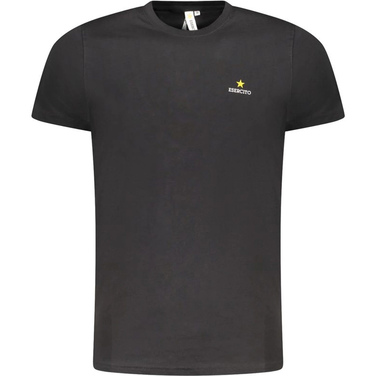 Black Cotton Men T-Shirt