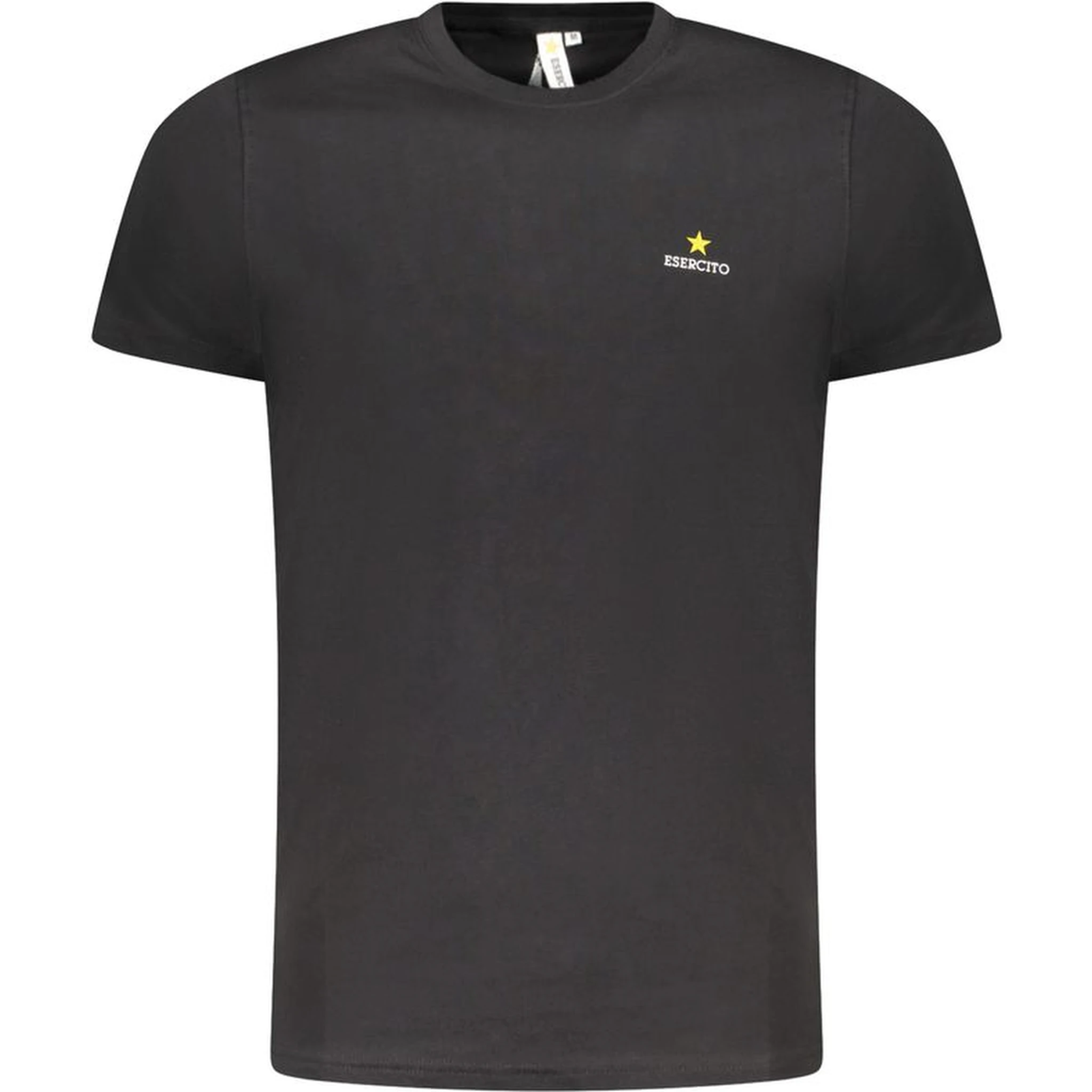 Black Cotton Men T-Shirt