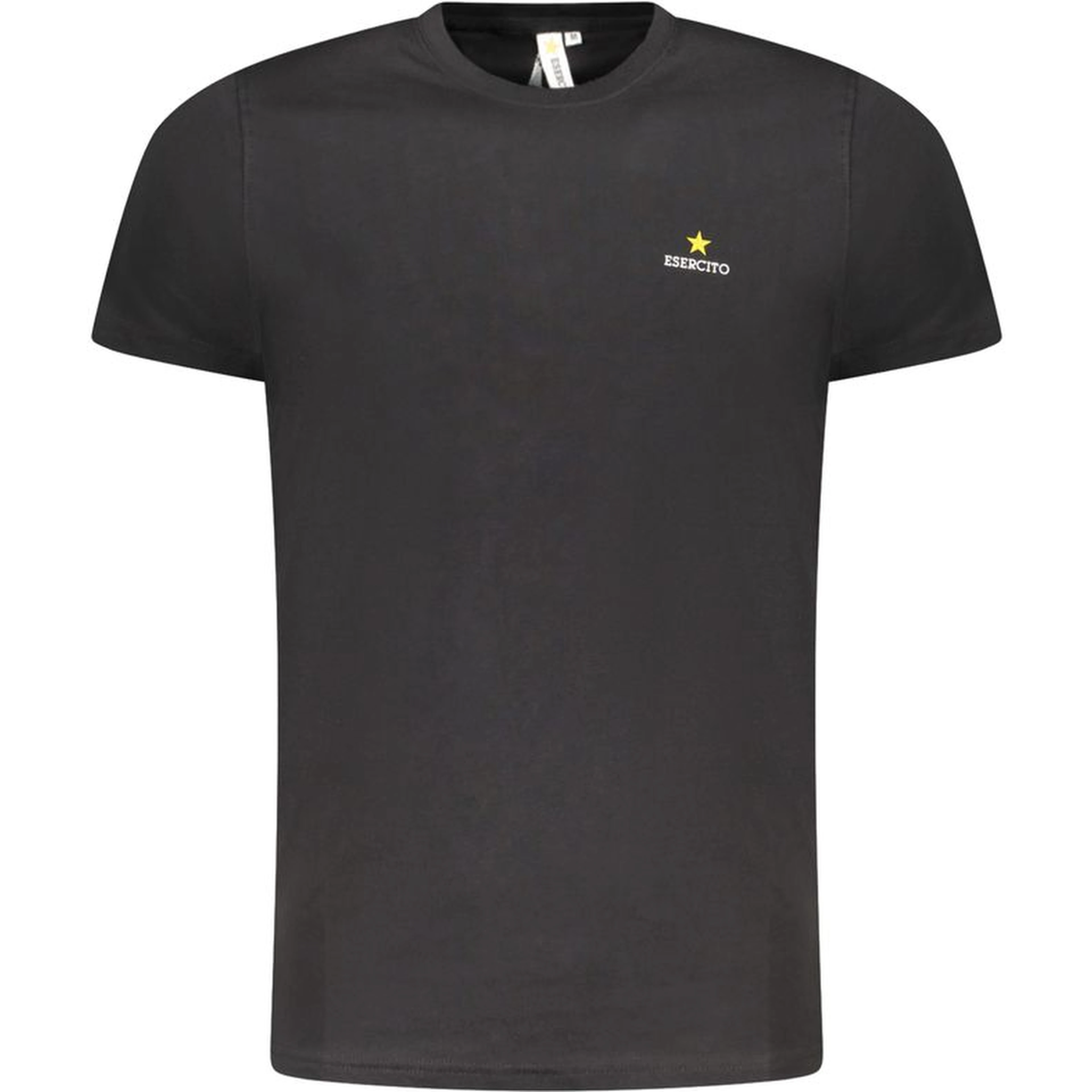 Black Cotton Men T-Shirt