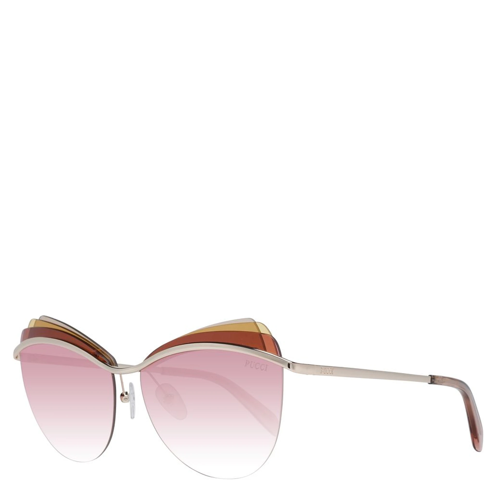 Gold Metal & Plastic Sunglasses