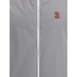 Gray Polyamide Sleveless Jacket