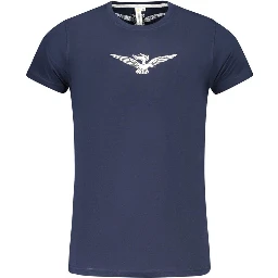 Blue Cotton Men T-Shirt