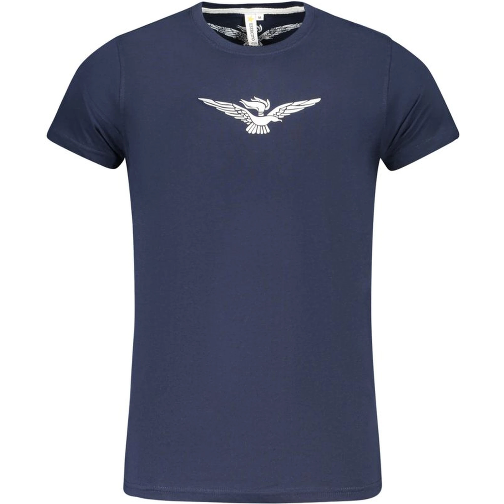 Blue Cotton Men T-Shirt