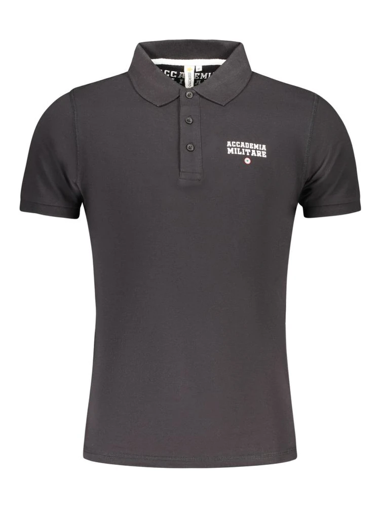Black Cotton Polo Shirt