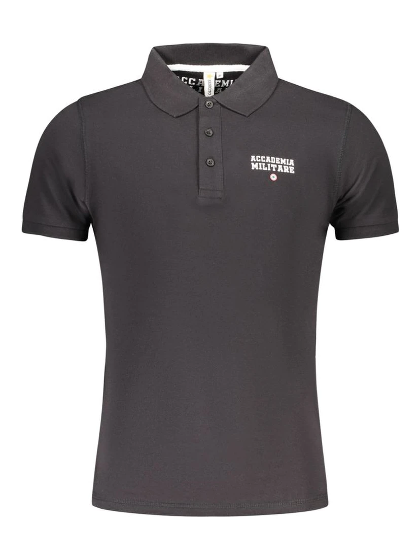 Black Cotton Polo Shirt