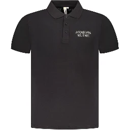 Black Cotton Polo Shirt