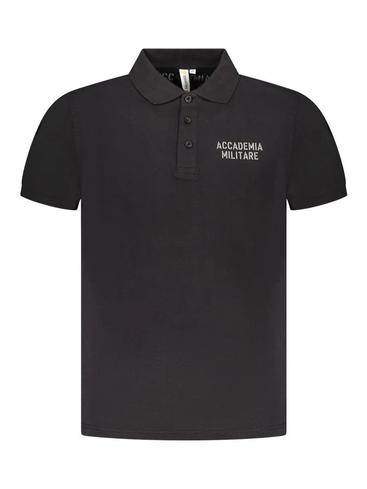 Black Cotton Polo Shirt