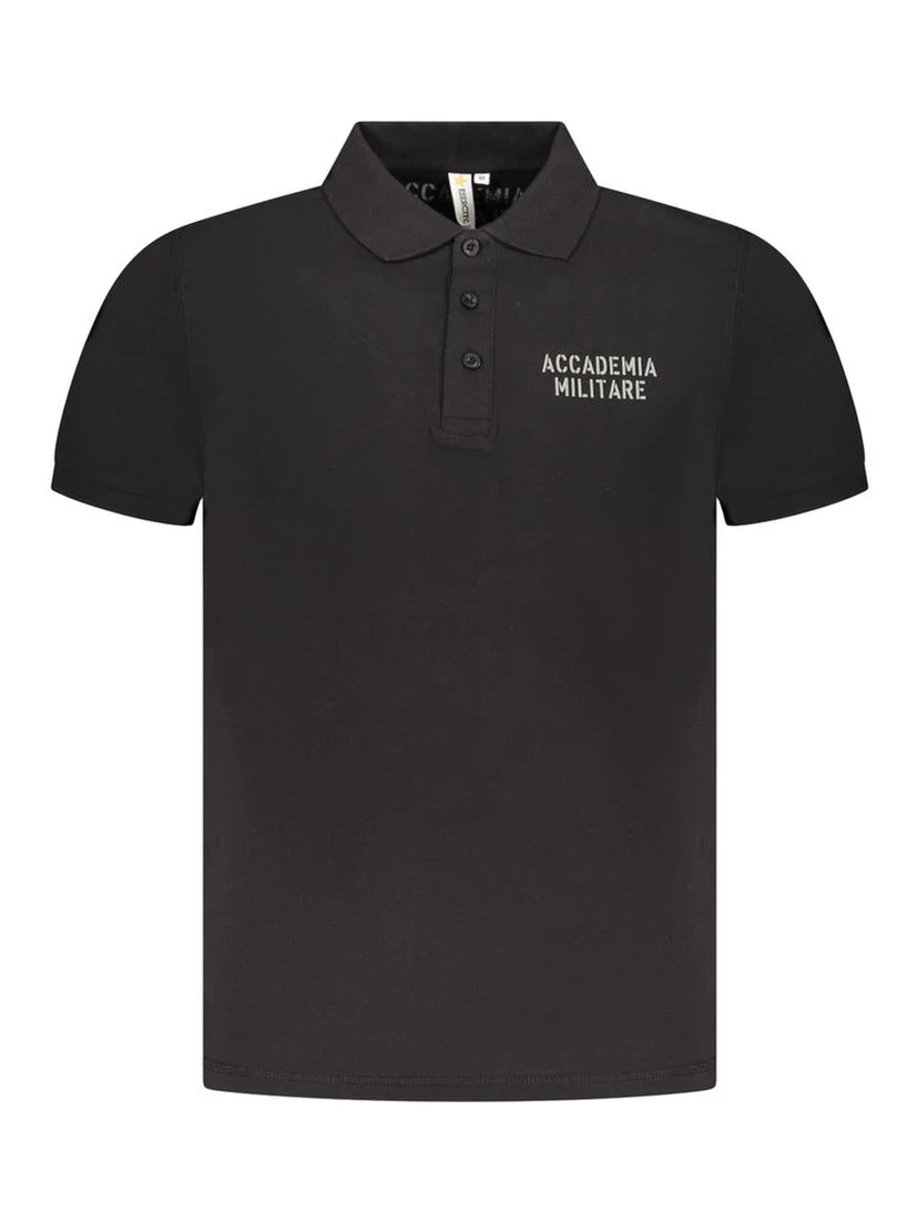 Black Cotton Polo Shirt
