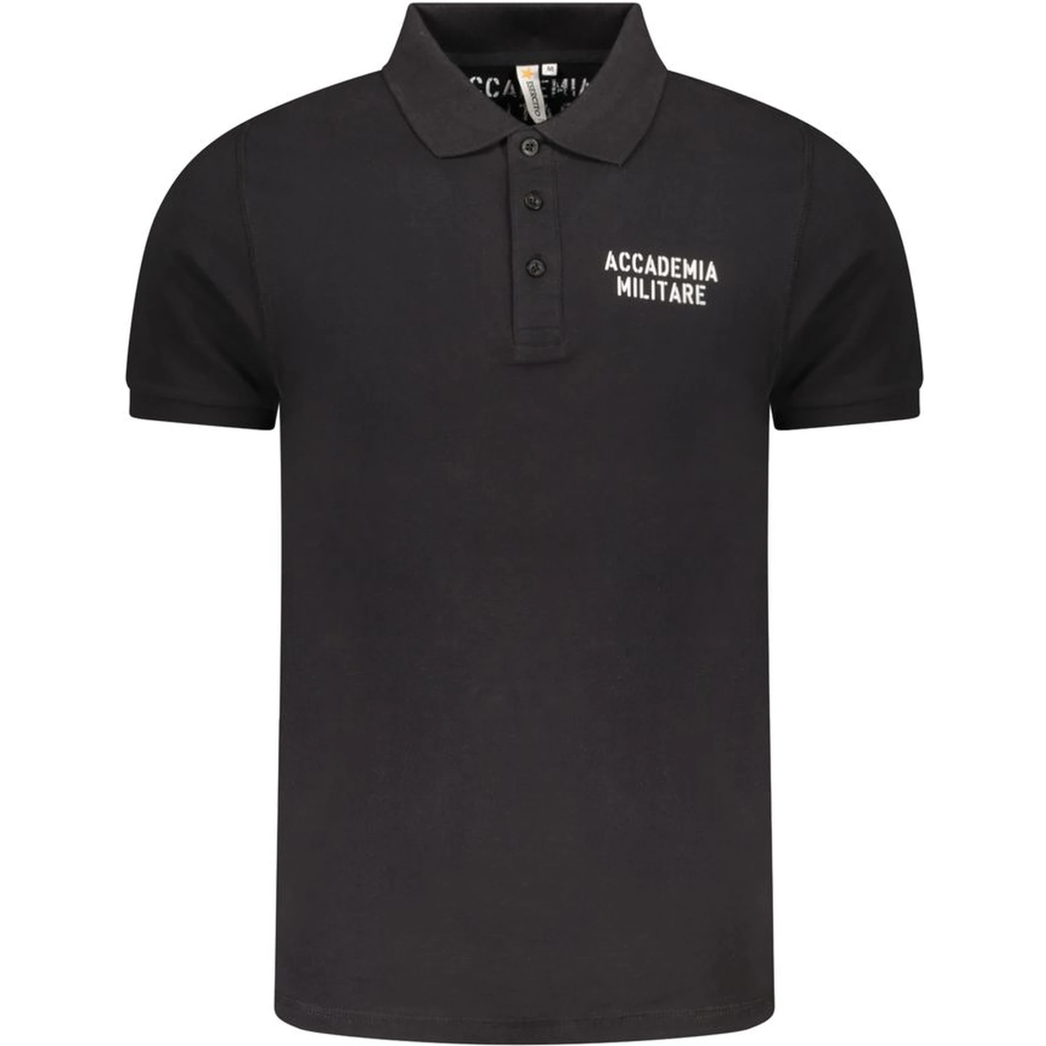 Black Cotton Men Polo-Shirt