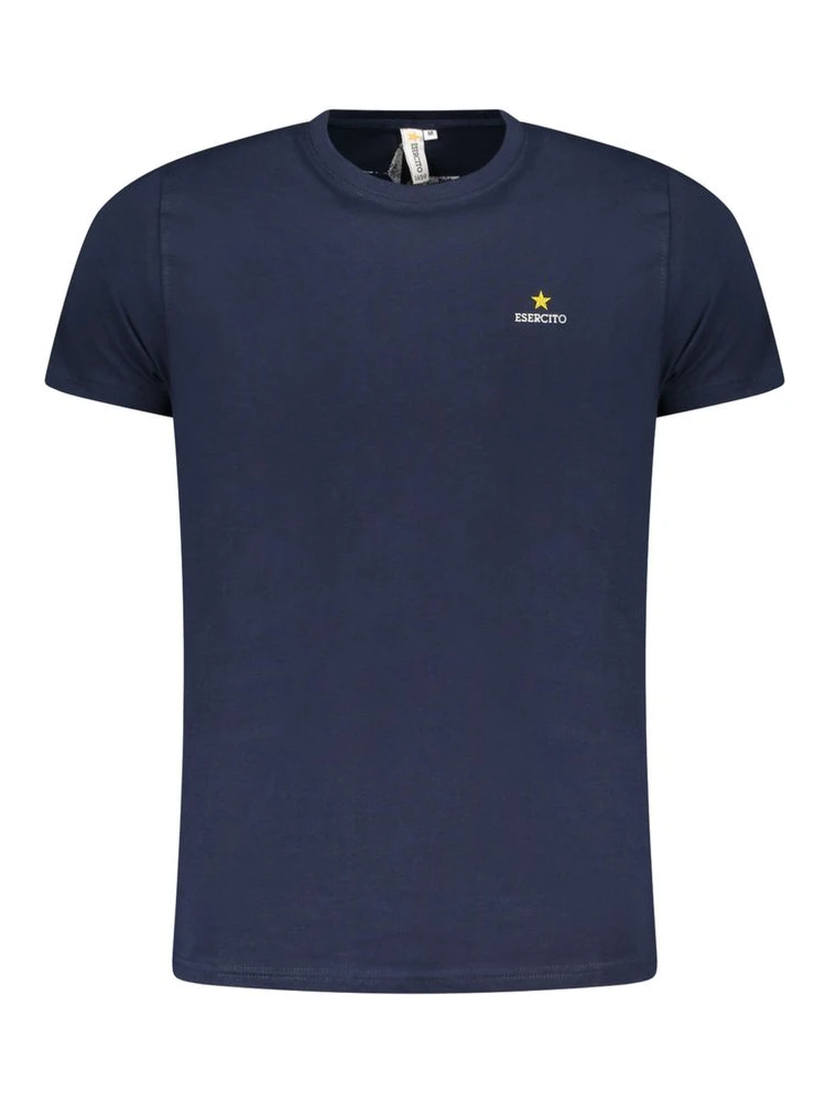 Blu Cotton Men T-Shirt