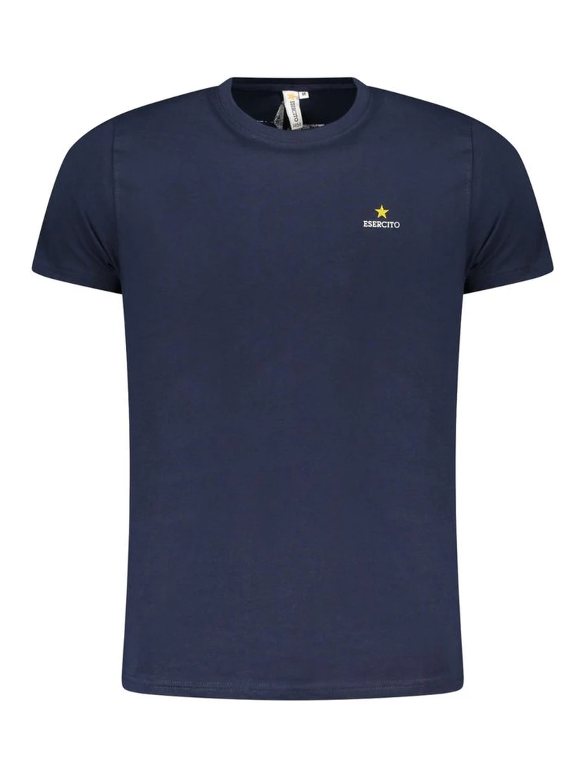 Blu Cotton Men T-Shirt
