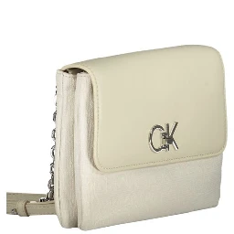 Beige Polyester Handbag