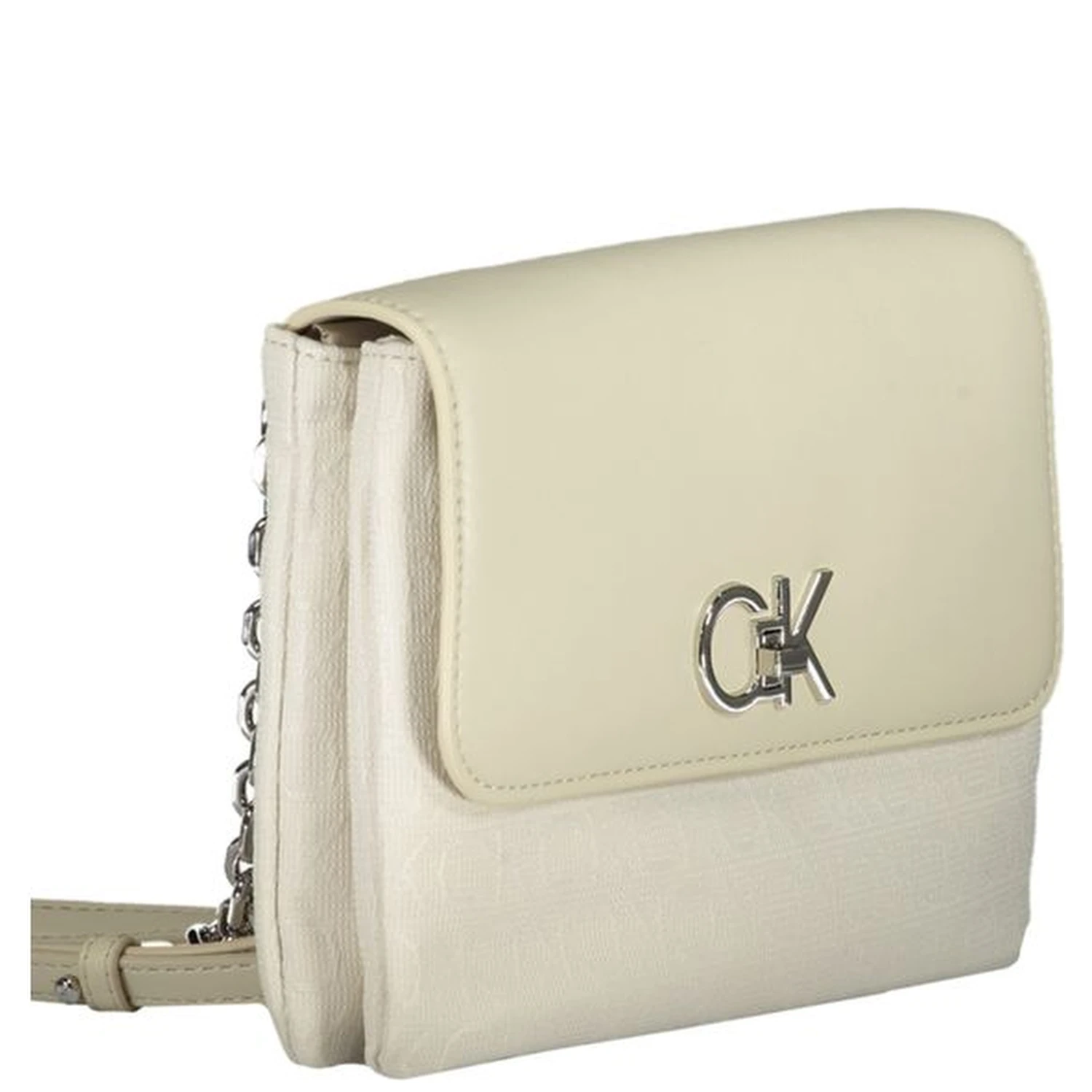 Beige Polyester Handbag