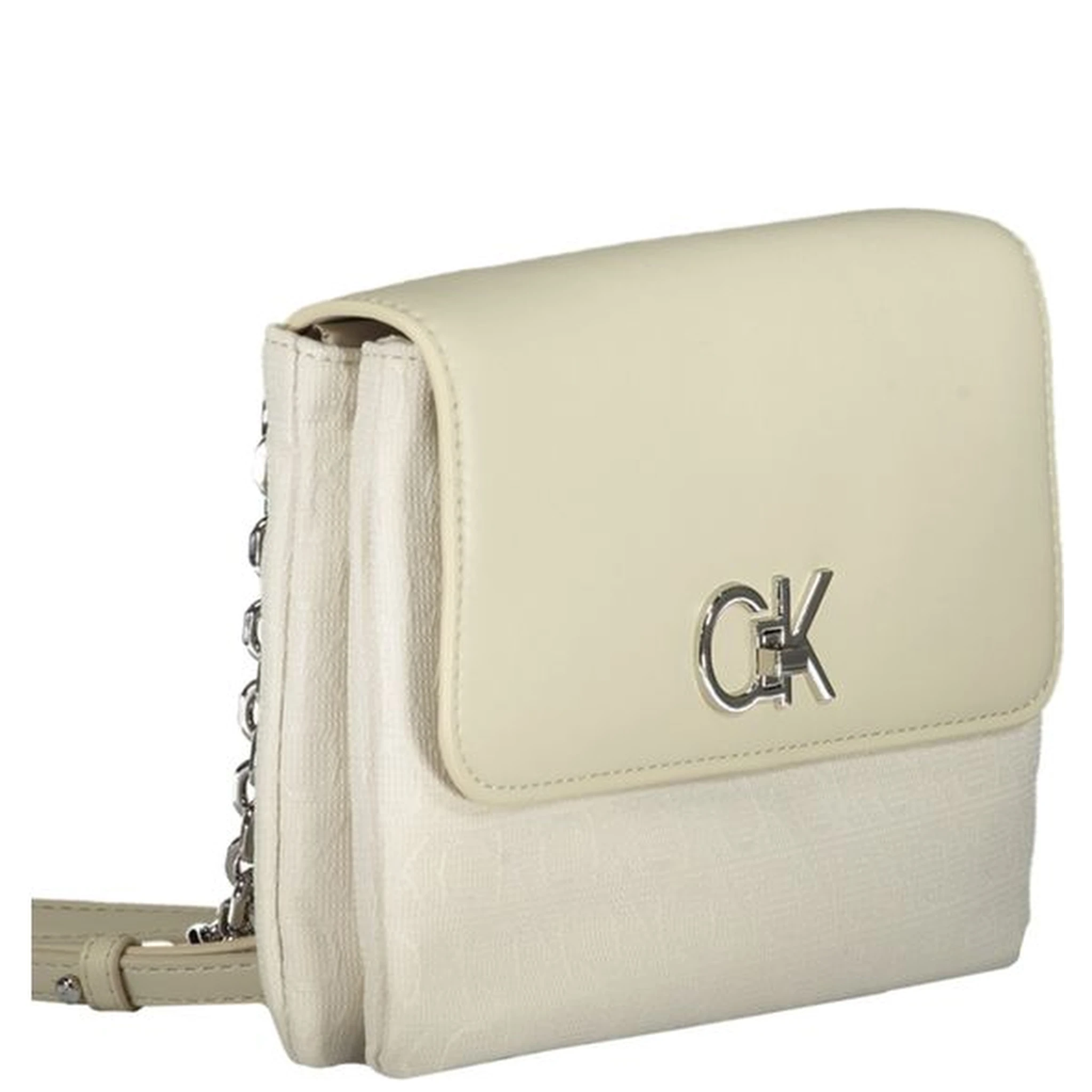 Beige Polyester Handbag