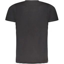 Black Cotton Men T-Shirt