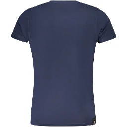 Blue Cotton Men T-Shirt