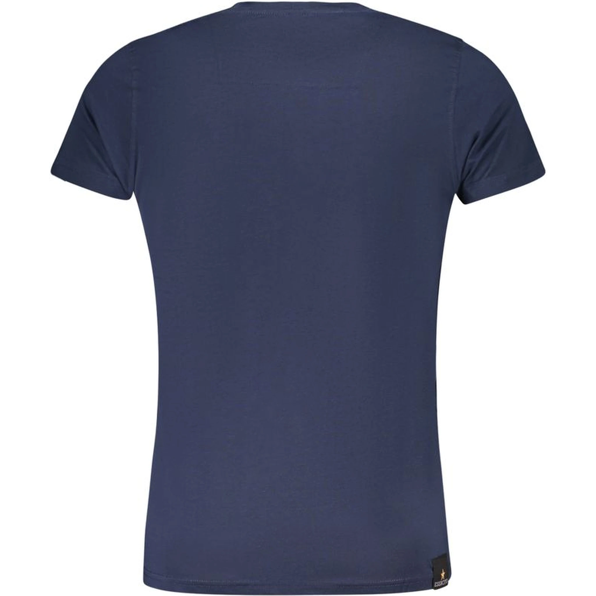 Blue Cotton Men T-Shirt